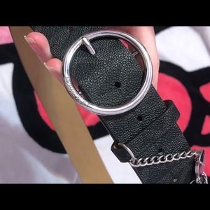 Michael Kors belt with chain and charm